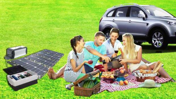Solar vehicle fridge/solar outdoor fridge